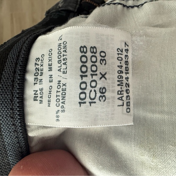 Men's LEE Riders Comfort Stretch Black Jeans 36x30 - Picture 7 of 8